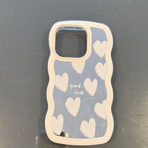 White Heart Pattern Phone Case